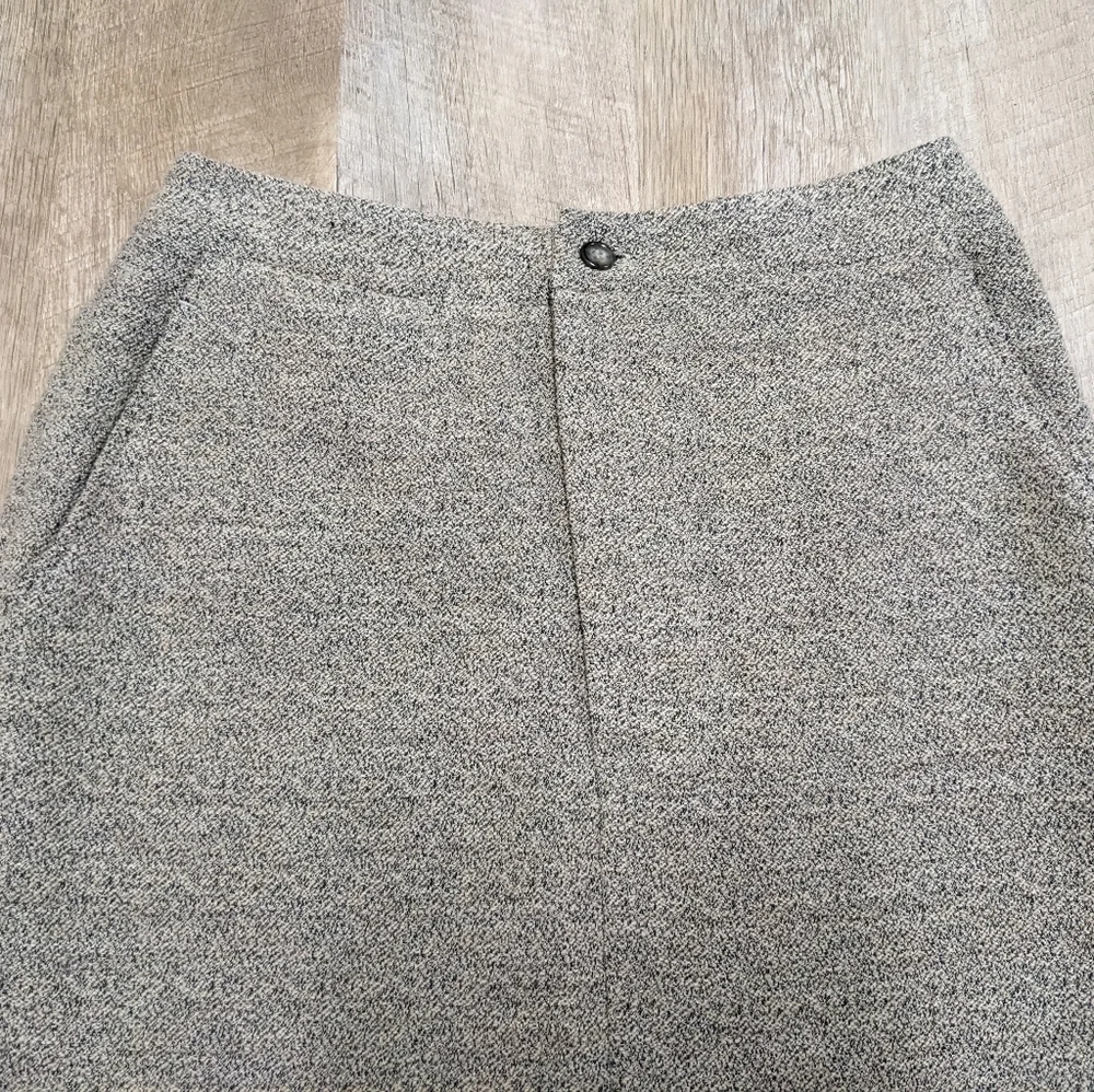 Vintage Mari Philippe Paris Beige Gray Virgin Wool Maxi Skirt - Picture 2 of 13